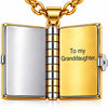 To My Granddaughter – Forever Love Book Necklace