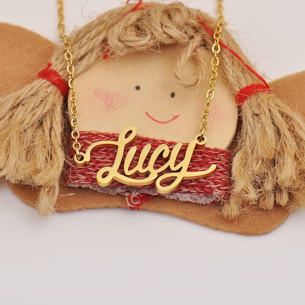 Name Tag Necklaces for Her His Friends Familys Relationship Memory Jewelry Gift