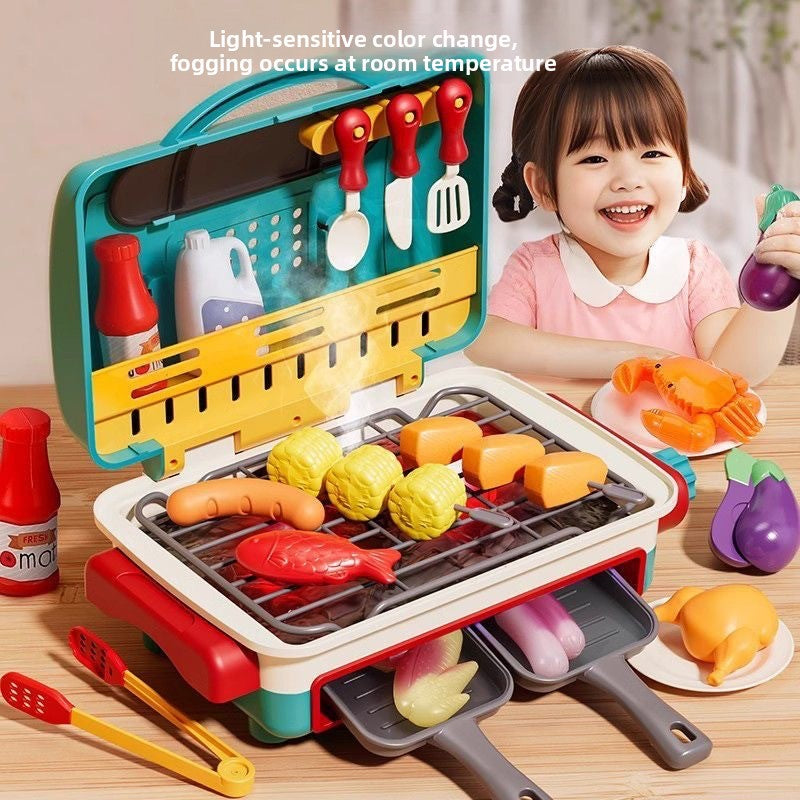 Electric Simulation Barbecue Grill Toy with Lights and Music