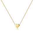 Dainty Heart Initial Necklace for Women Tiny Heart Birthday Jewelry Gifts