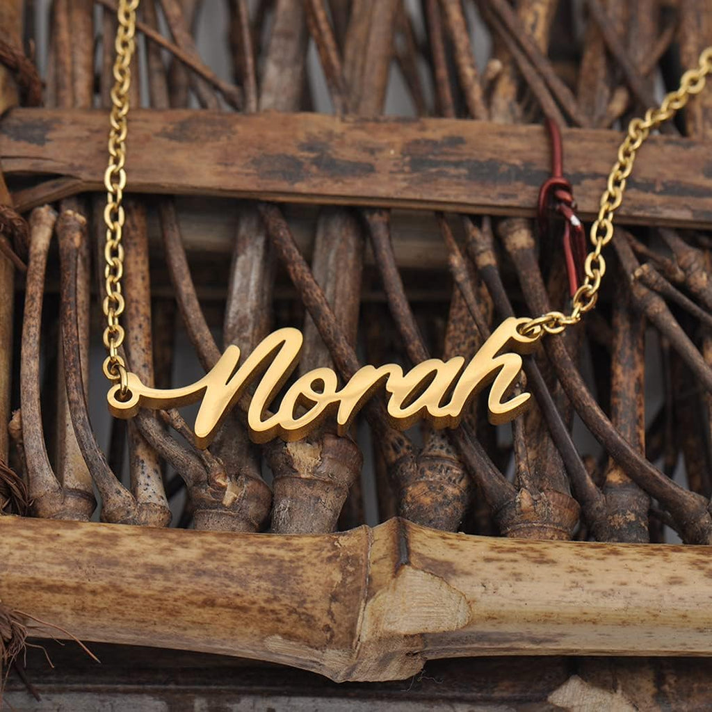 Name Tag Necklaces for Her His Friends Familys Relationship Memory Jewelry Gift