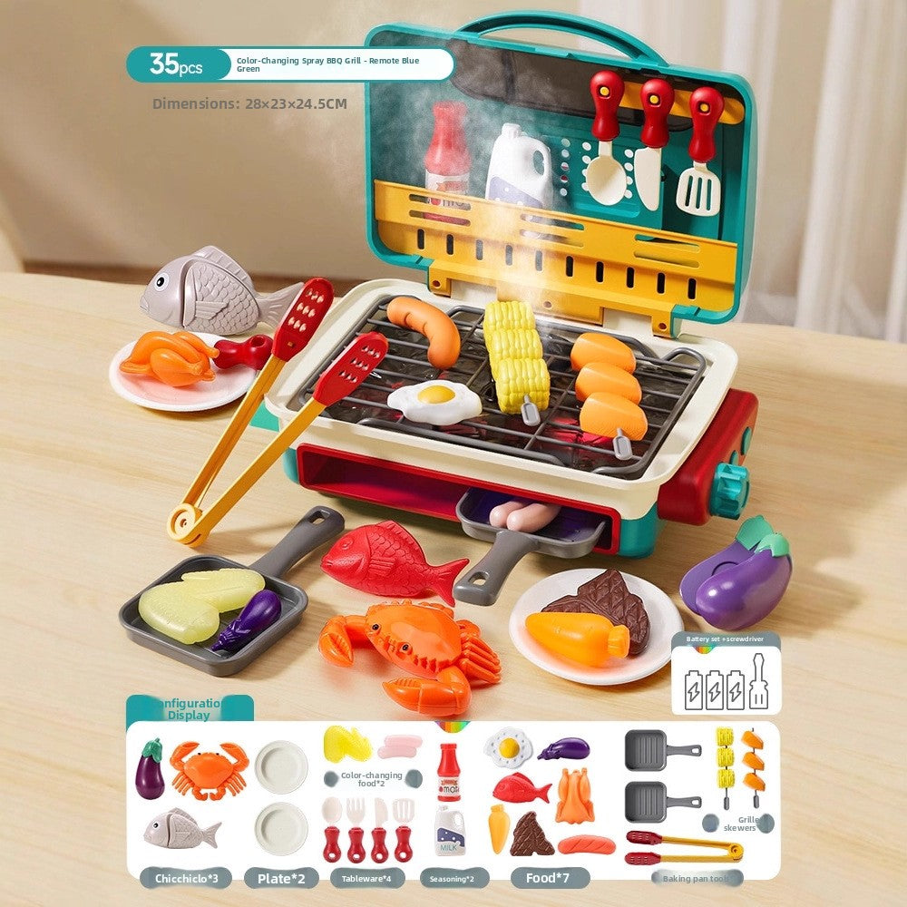 Electric Simulation Barbecue Grill Toy with Lights and Music