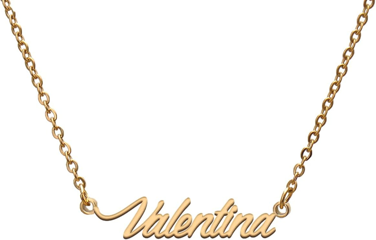 Name Tag Necklaces for Her His Friends Familys Relationship Memory Jewelry Gift