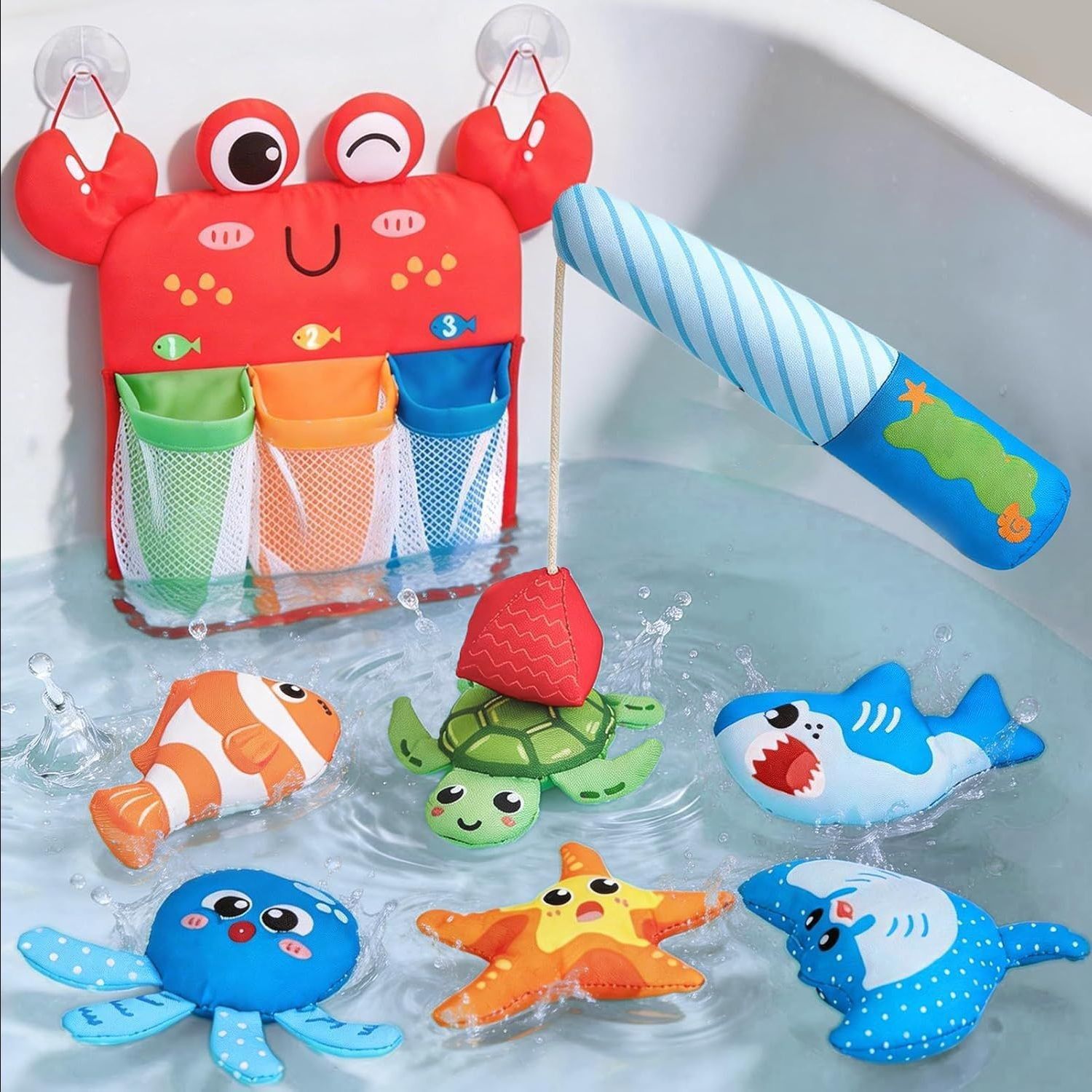 Montessori Velcro Fishing Toy Early Learning Cloth Game