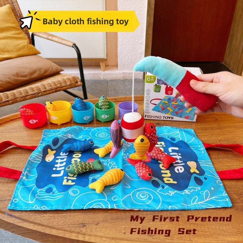 Montessori Velcro Fishing Toy Early Learning Cloth Game