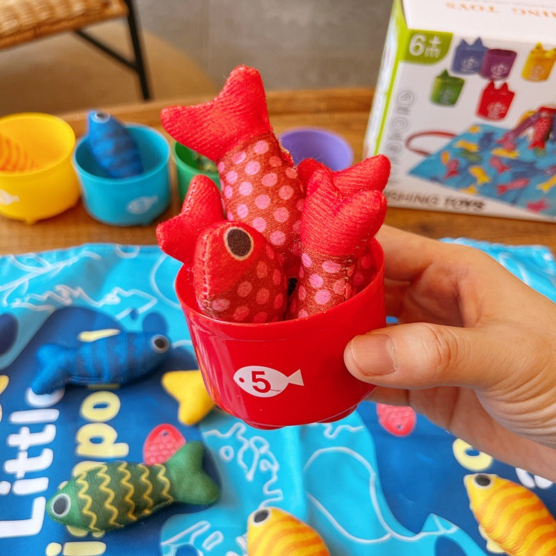 Montessori Velcro Fishing Toy Early Learning Cloth Game