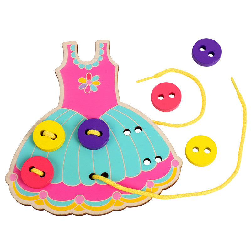 Montessori Wooden Threading Toy for Early Learning