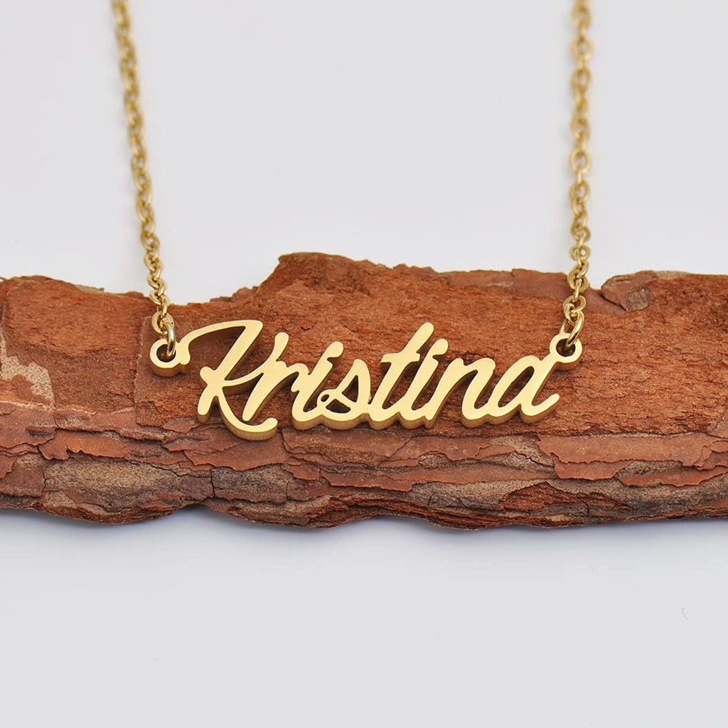 Name Tag Necklaces for Her His Friends Familys Relationship Memory Jewelry Gift