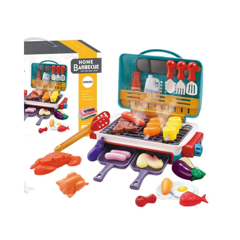 Electric Simulation Barbecue Grill Toy with Lights and Music