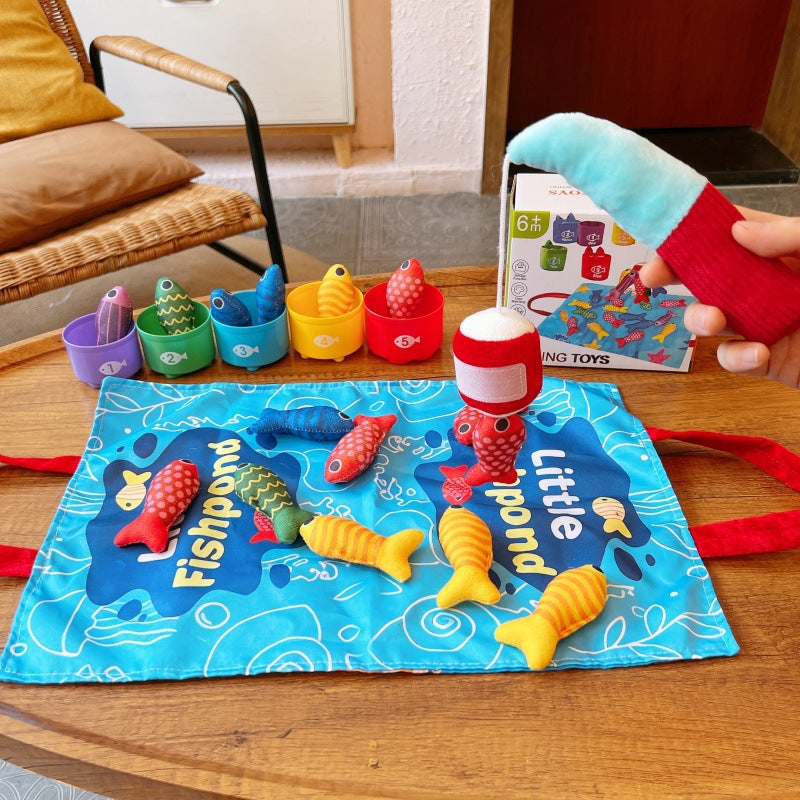 Montessori Velcro Fishing Toy Early Learning Cloth Game