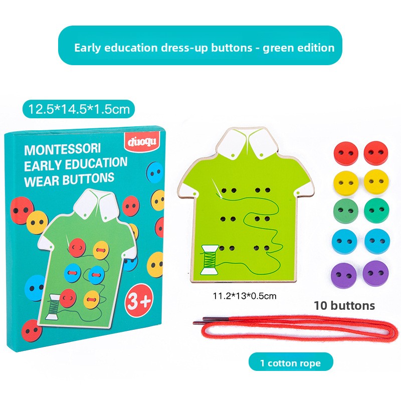Montessori Wooden Threading Toy for Early Learning