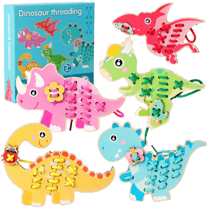 Montessori Wooden Threading Toy for Early Learning