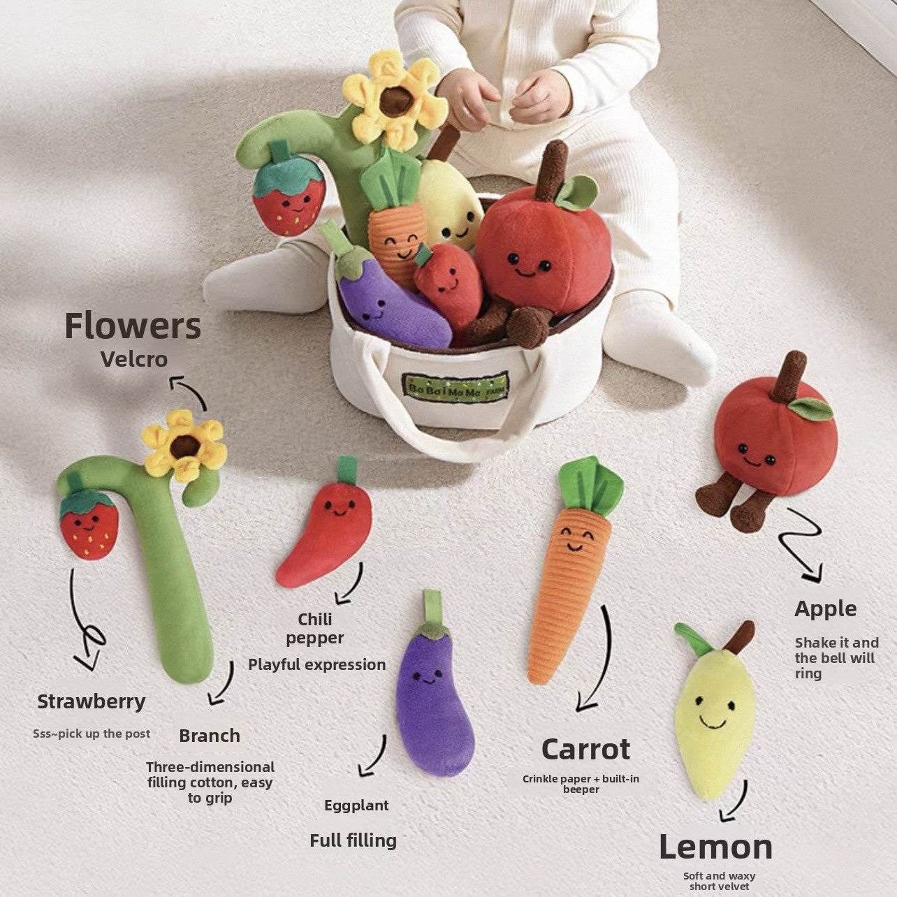 Montessori Fabric Sensory Toys for Babies