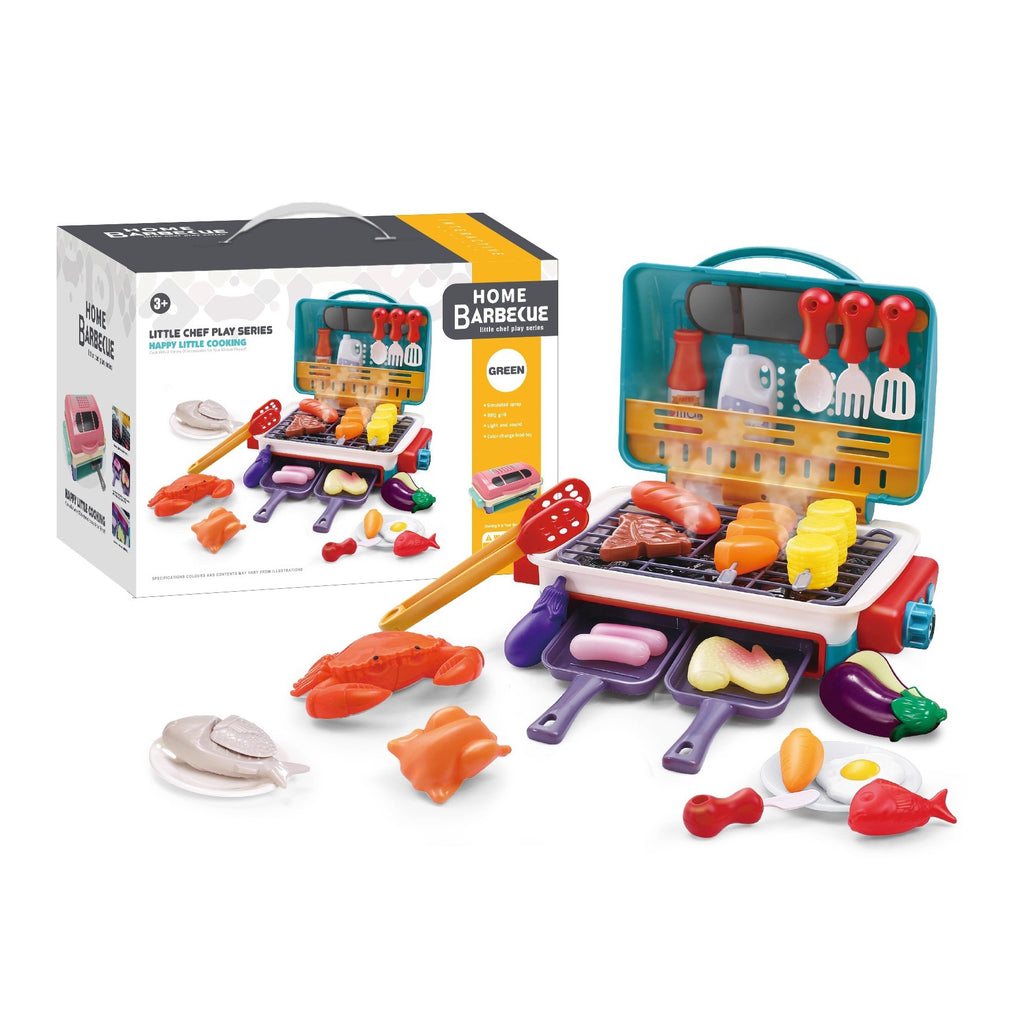 Electric Simulation Barbecue Grill Toy with Lights and Music